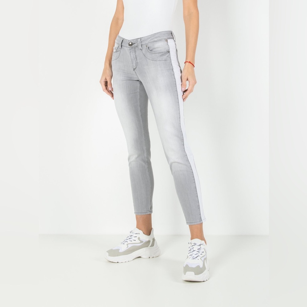 flying monkey side stripe Stretch skinny jeans size 26 Cigarette Pencil